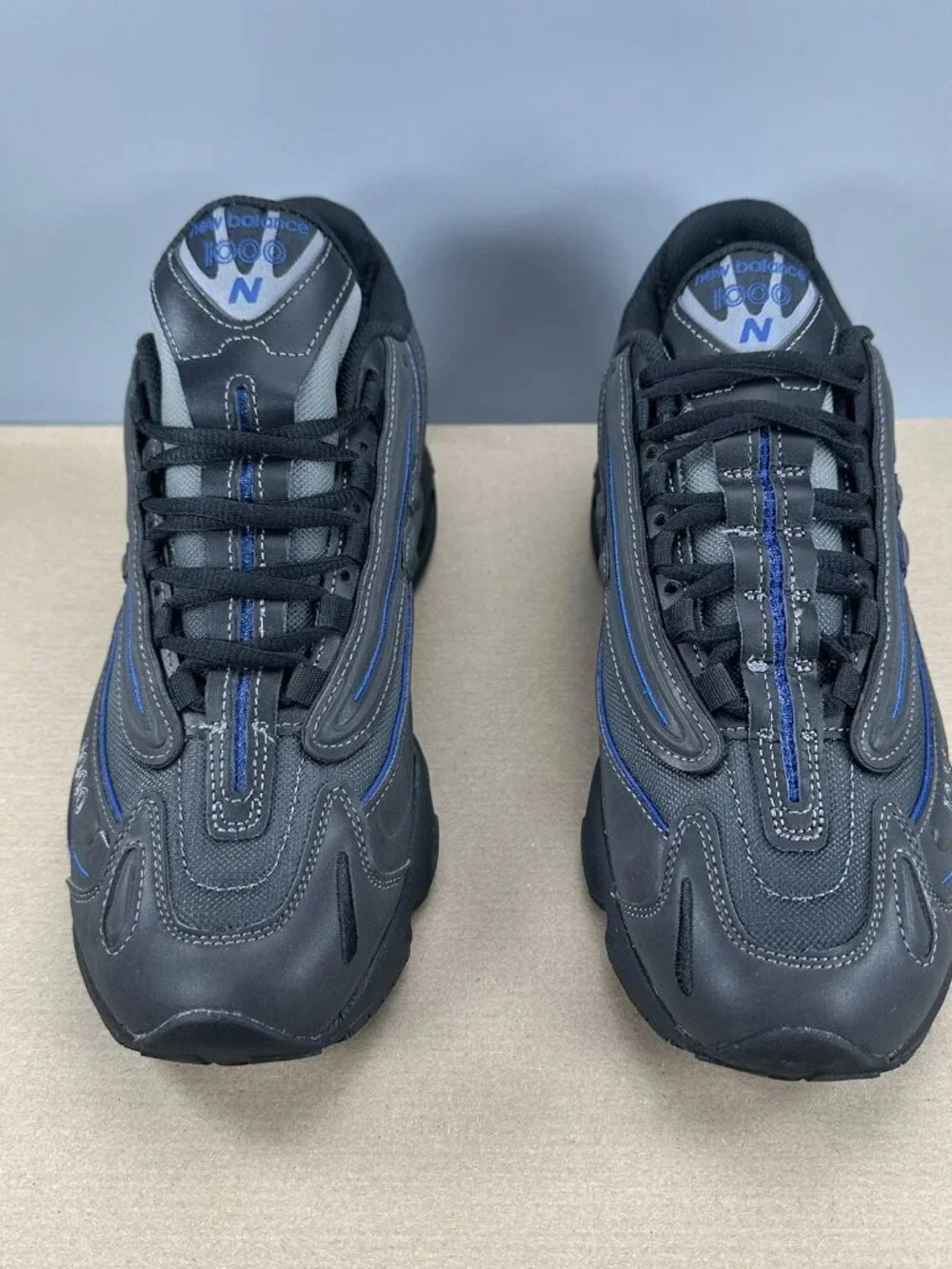 Men's New Balance 1000 Shoes - Black Grey Dark Royal Blue M1000JDC